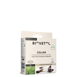 Collier insectifuge Chat Biovetol – Anti-étranglement